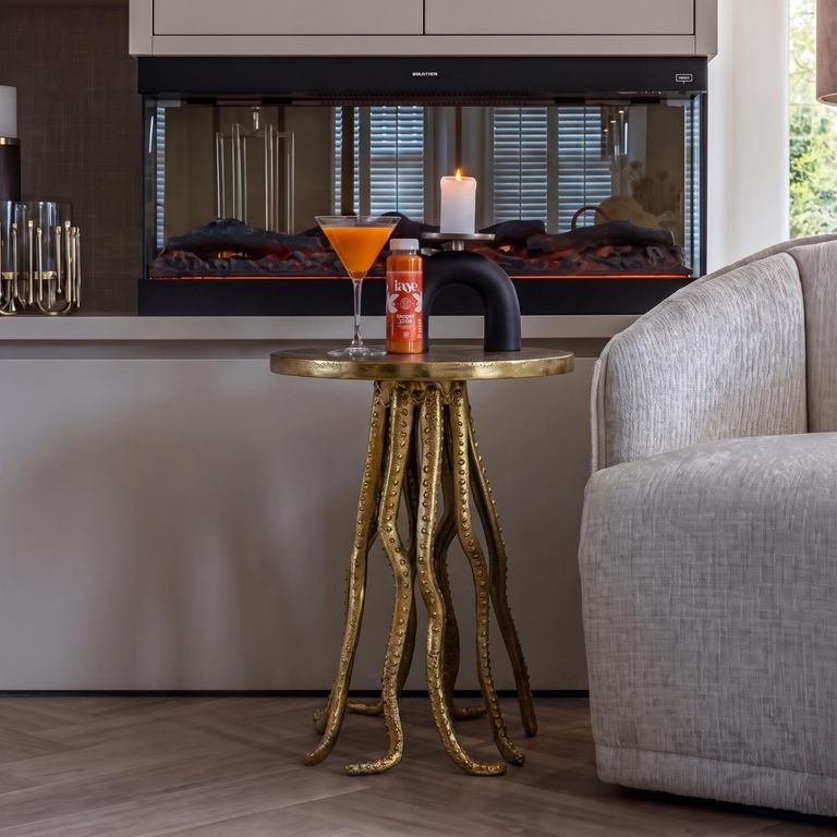 Macey Gold Round Side Table