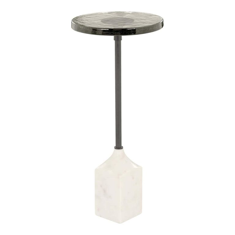 Aurora Glass Round Side Table