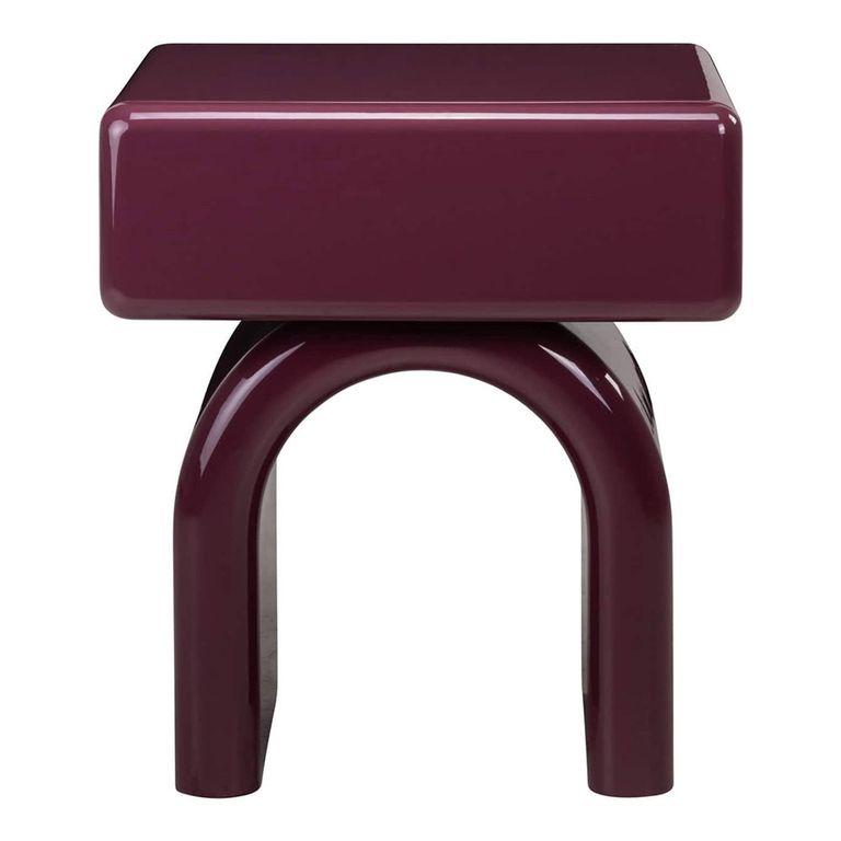 Bennet End Table - 1 Drawer - Burgundy