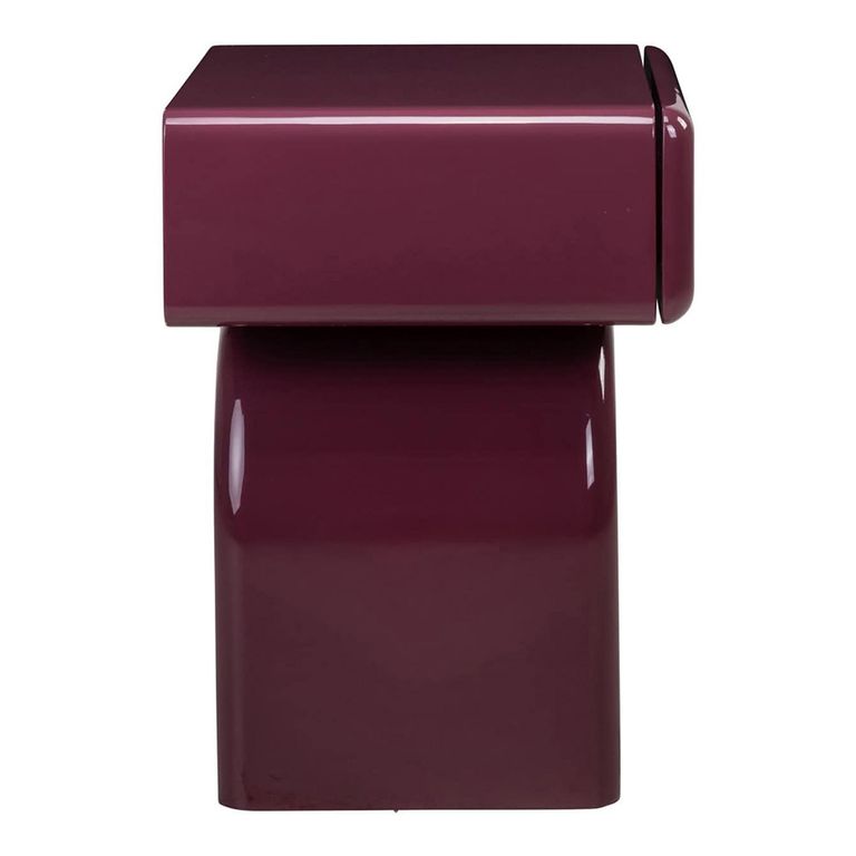 Bennet End Table - 1 Drawer - Burgundy