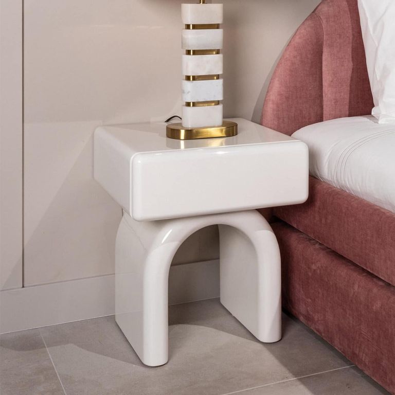 Bennet End Table - 1 Drawer - White
