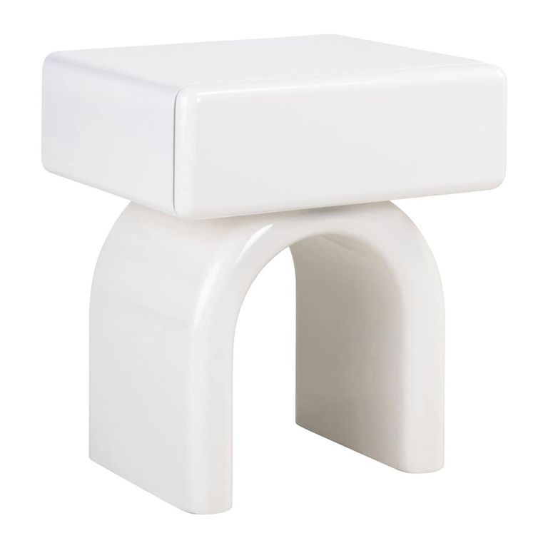 Bennet End Table - 1 Drawer - White