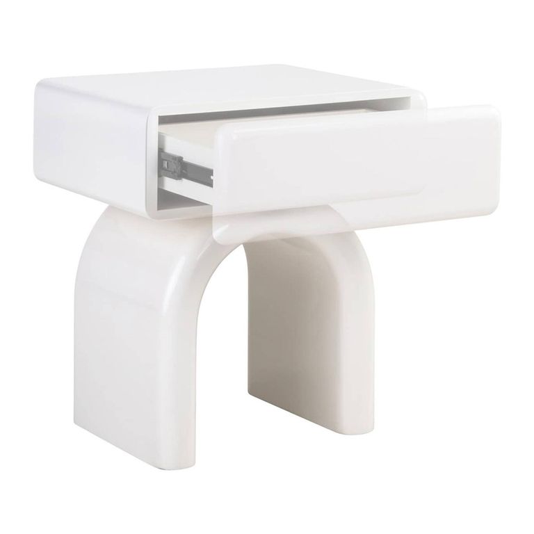 Bennet End Table - 1 Drawer - White