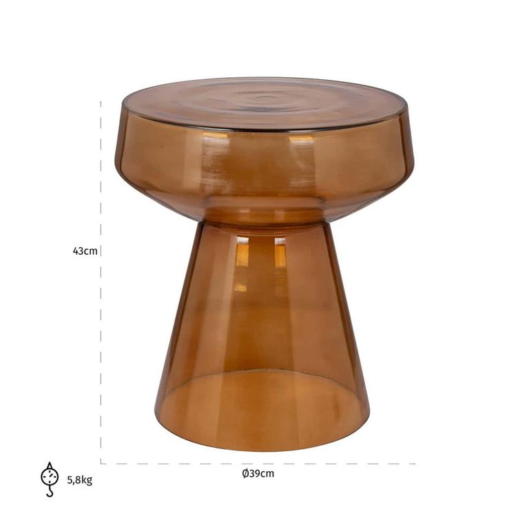 Bowen Glass Round Side Table