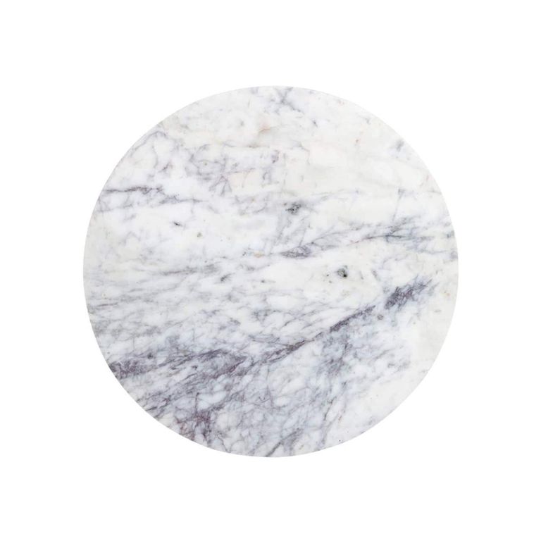 Celine Gold and White Marble Round Side Table