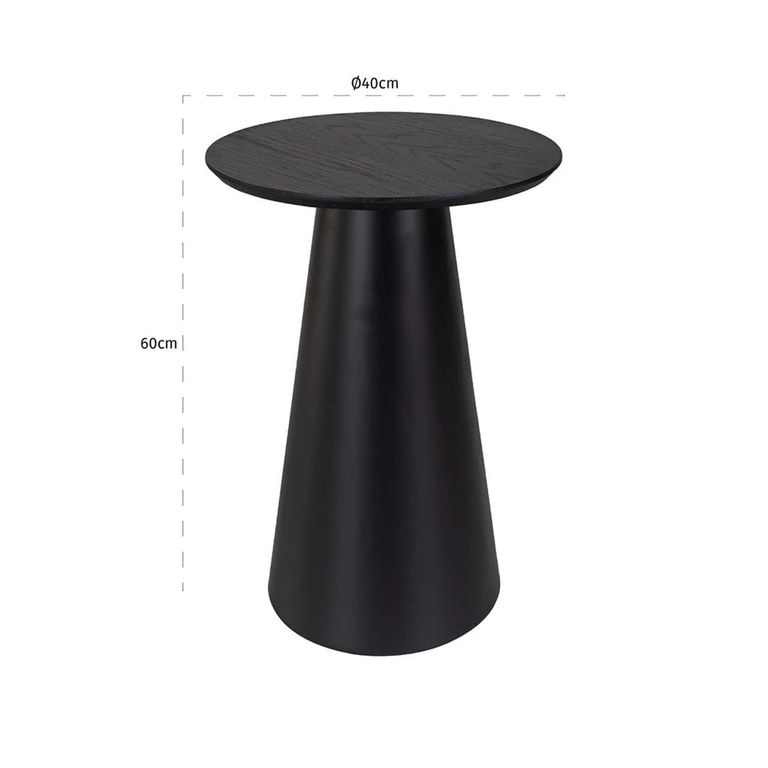 Jazz Black Round Side Table