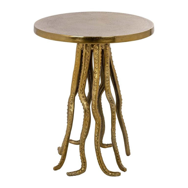 Macey Gold Round Side Table