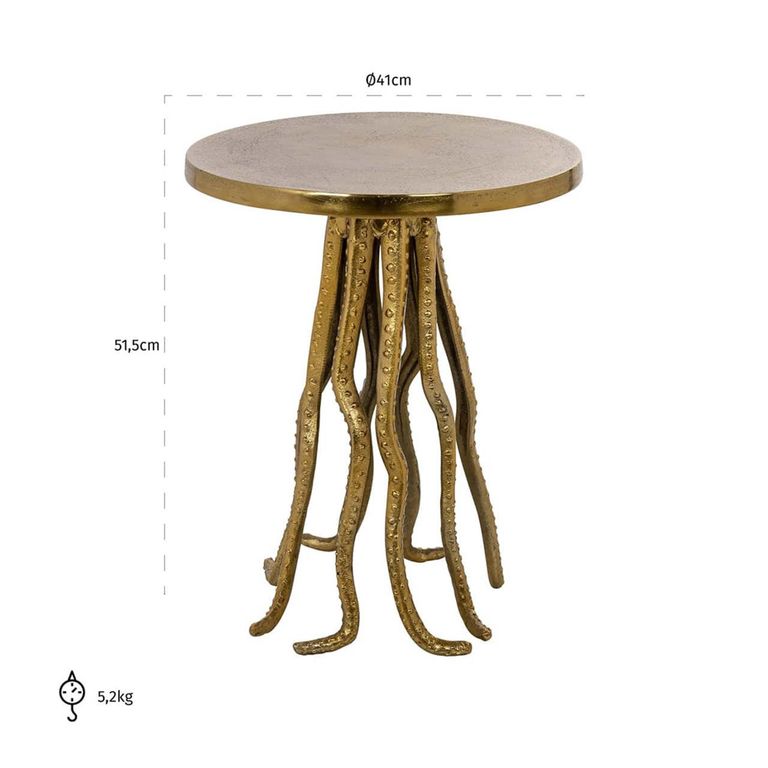 Macey Gold Round Side Table