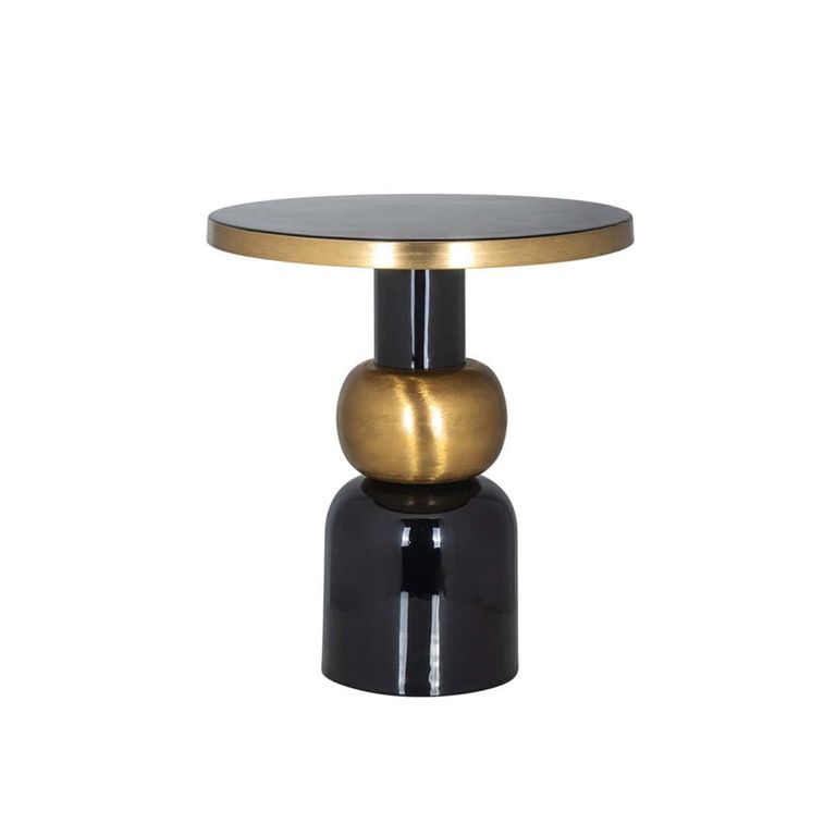 Mose Gold and Black Large Round Side Table
