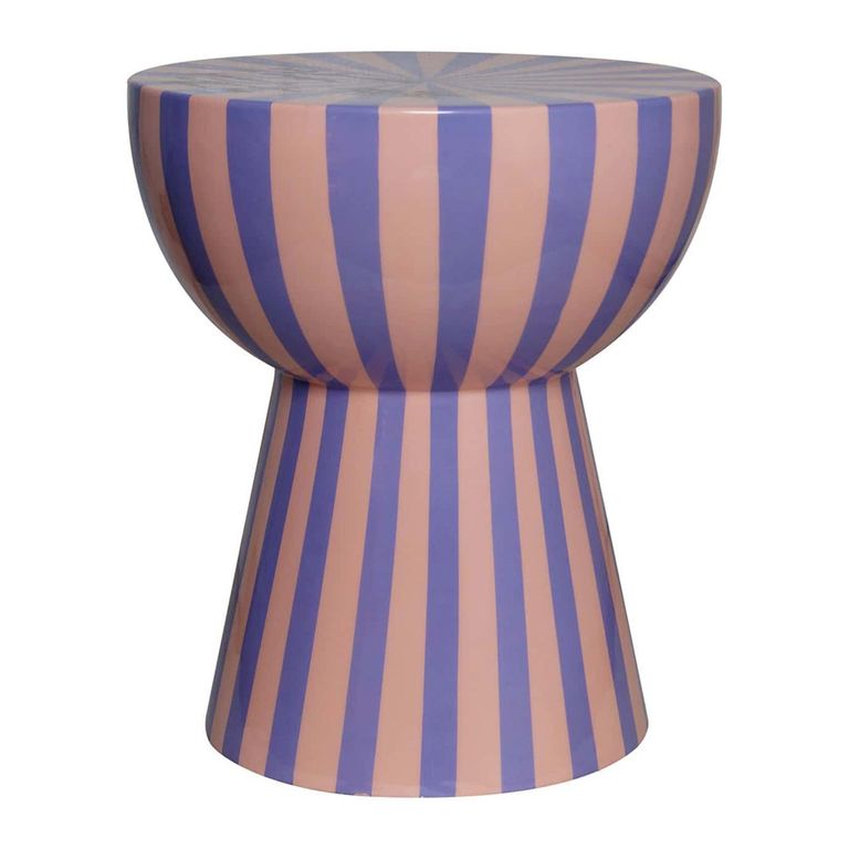 Valeria Pink and Purple Round End Table
