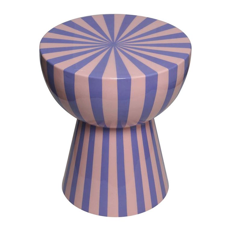 Valeria Pink and Purple Round End Table