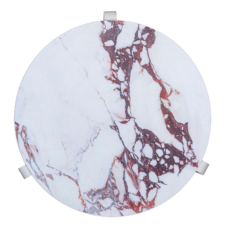Halo Side Table - Round - Violetta - Marble Effect