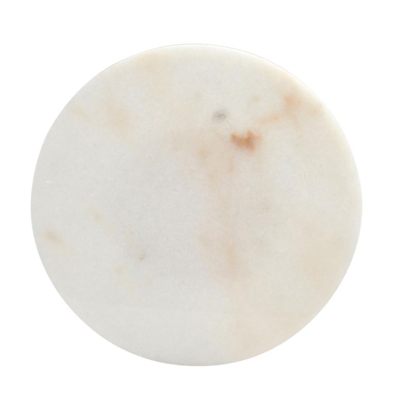 Thyme Lamp Table - Round - White and Black - Marble