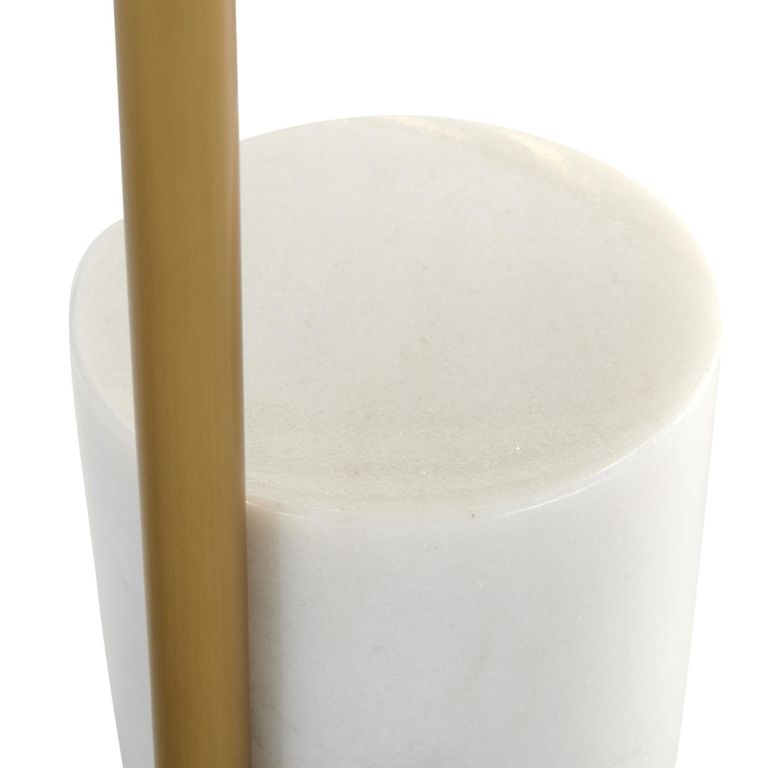 Violet Lamp Table - Round - Gold and White - Stainless Steel and Marble