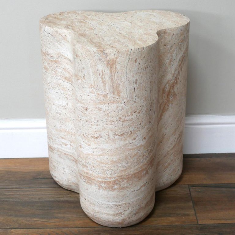 Side Table - Abstract - Natural Stone Finish