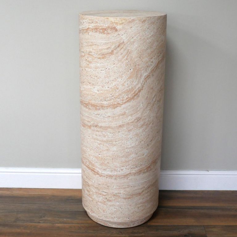 Column Table - Round - Large - Natural Stone Finish