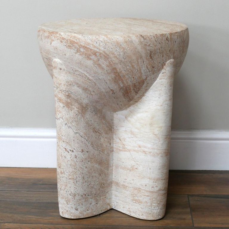 Side Table - Round - Natural Stone Finish