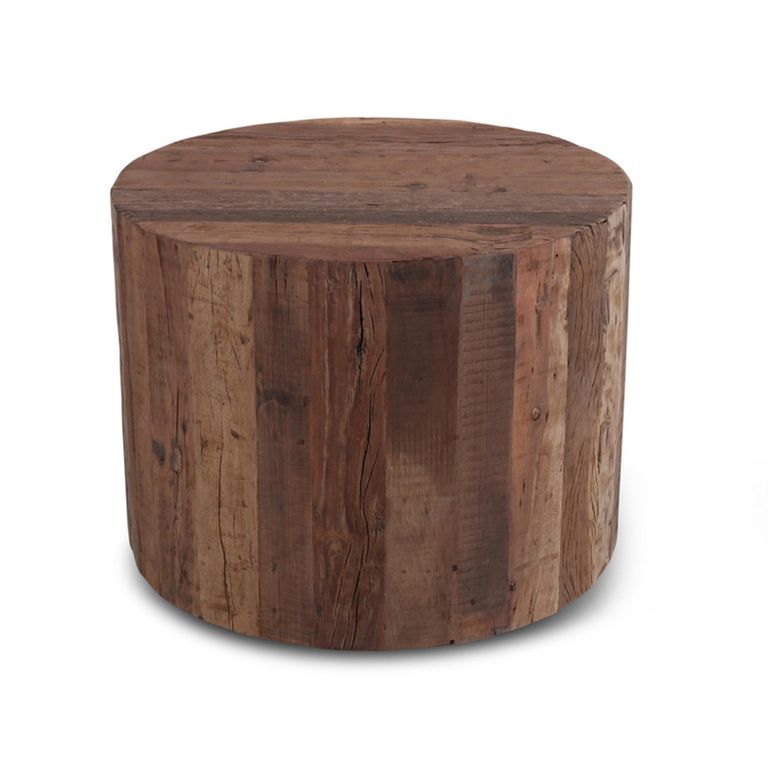 Bassano Side Table - Round - Large - Natural - Teak Wood