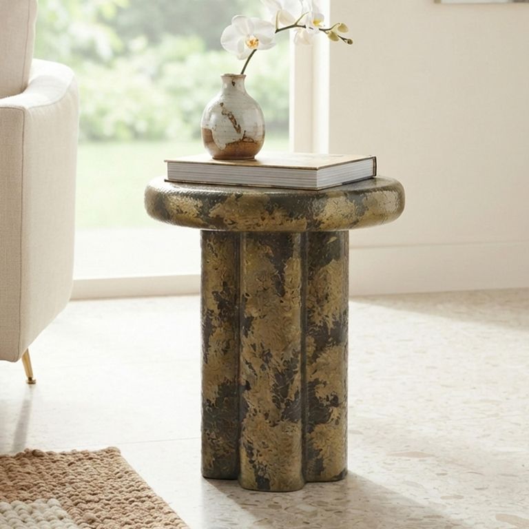 Osaka Side Table - Round - Antique Brass - Aluminium