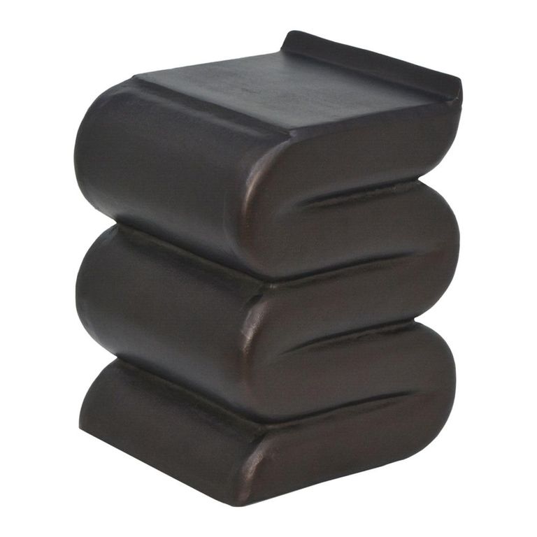 Bowen Side Table - Square - Stacked - Brown - Aluminium