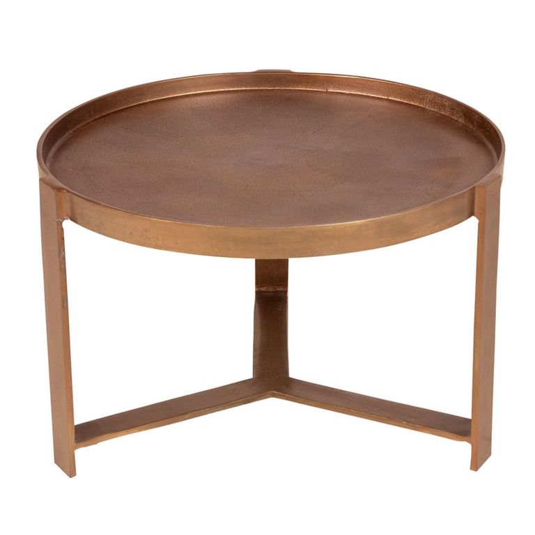 Inez Side Table - Round - Copper - Metal