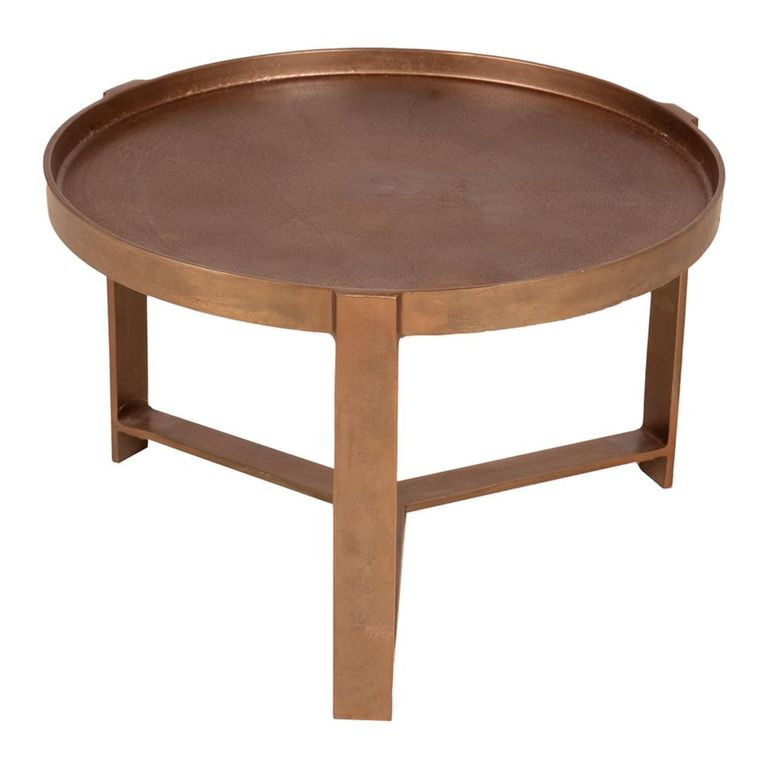 Inez Side Table - Round - Copper - Metal