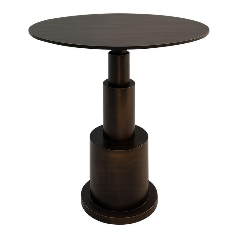 James Side Table - Round - Bronze - Metal