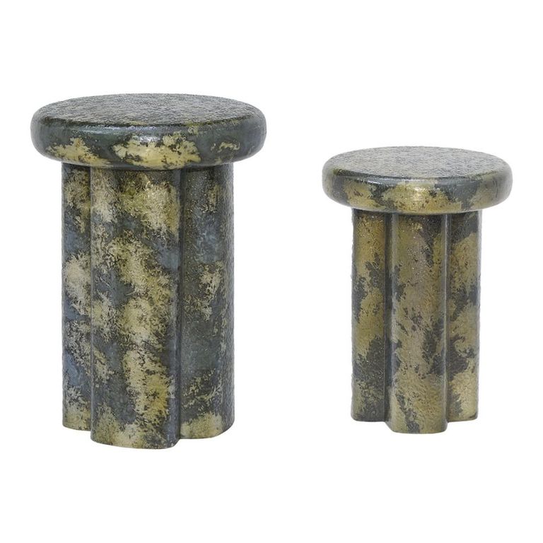 Osaka Side Table - Round - Antique Brass - Aluminium