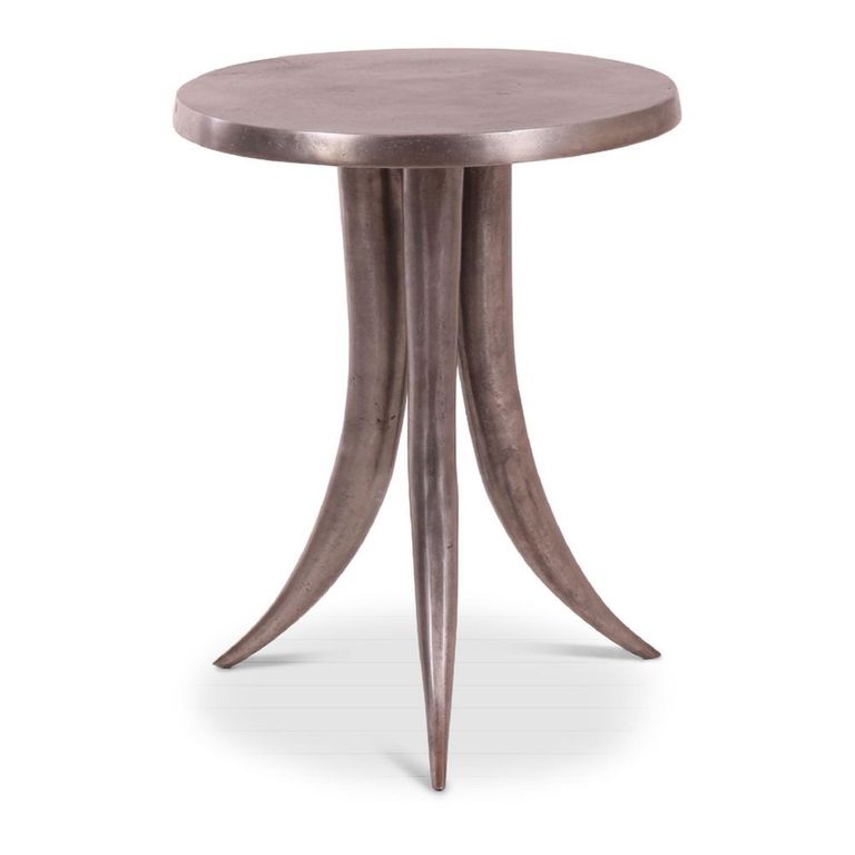 Cruz Side Table - Round - Brown - Aluminium