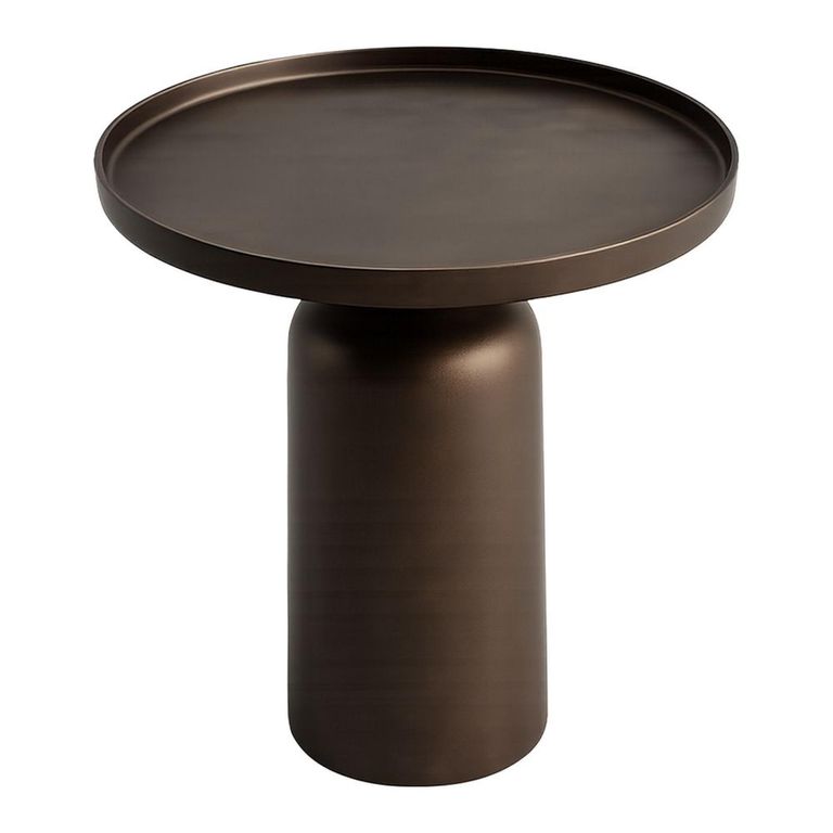 Doha Side Table - Round - Tall - Bronze - Aluminium