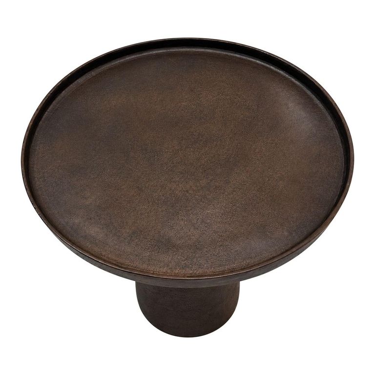 Doha Side Table - Round - Tall - Bronze - Aluminium