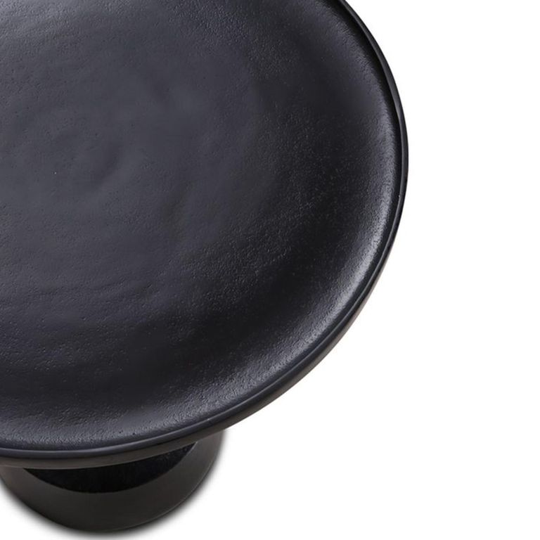 Faye Side Table - Round - Matt Black - Aluminium
