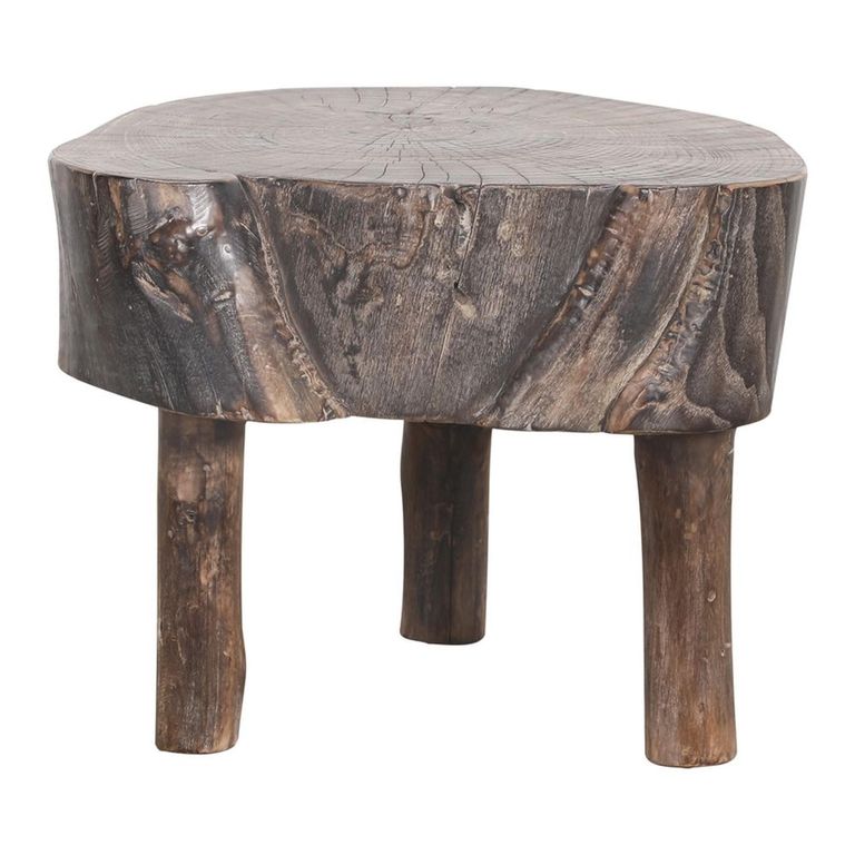 Side Table - Rustic Natural - Elm Wood