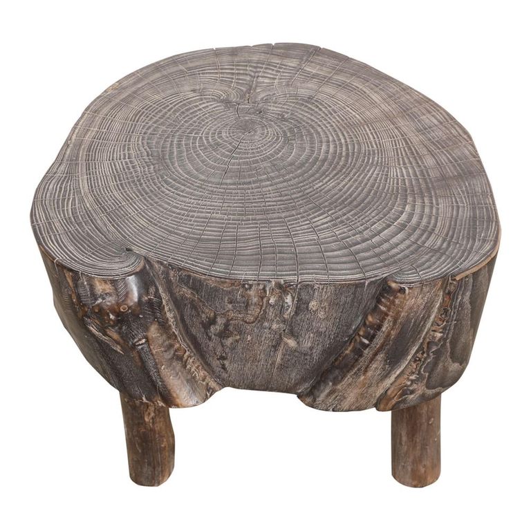 Side Table - Rustic Natural - Elm Wood