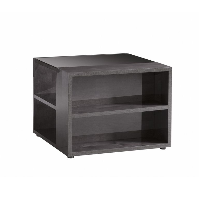 Heritage Lamp Table - Square - Dark Velvet Birch High Gloss