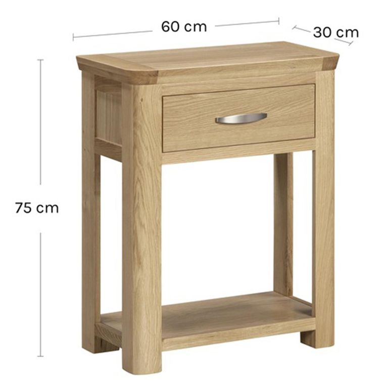 Treviso Oak Side Table - 1 Drawer