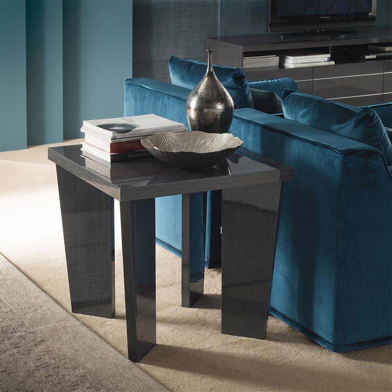 Versilia Square Lamp Table - Black