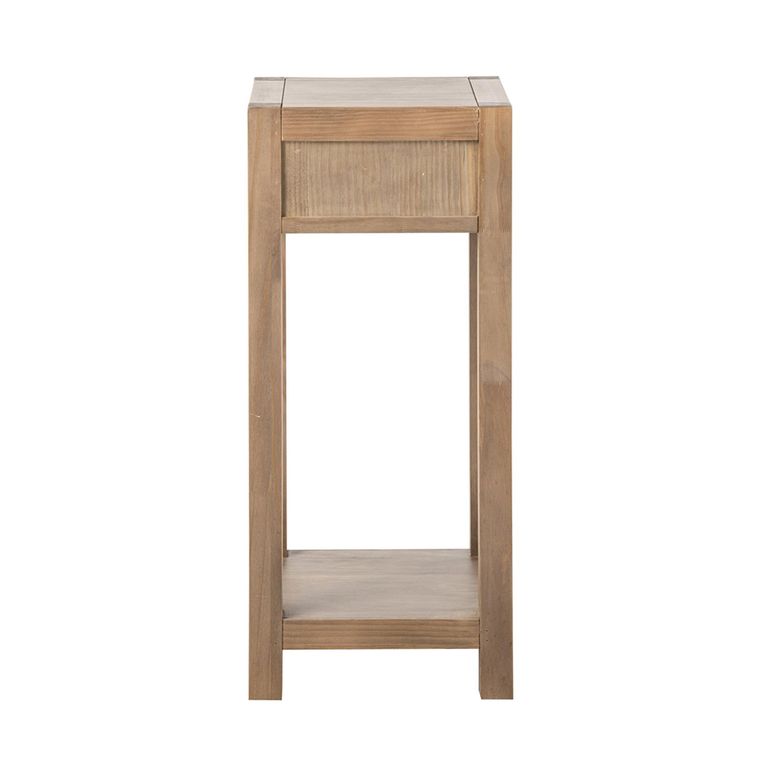 Blois Tall Side Table - 1 Drawer - Natural - Pinewood