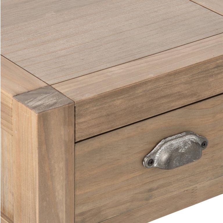 Blois Tall Side Table - 1 Drawer - Natural - Pinewood