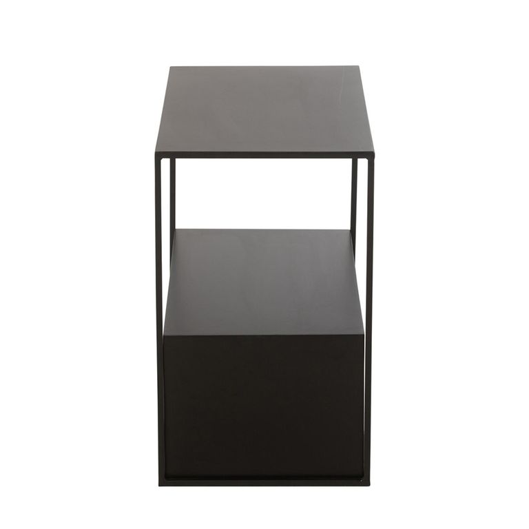 Side Table - with Open Shelf - Black - Metal