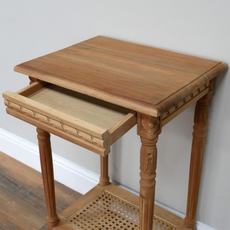 Side Table - 1 Drawer - Teak Wood