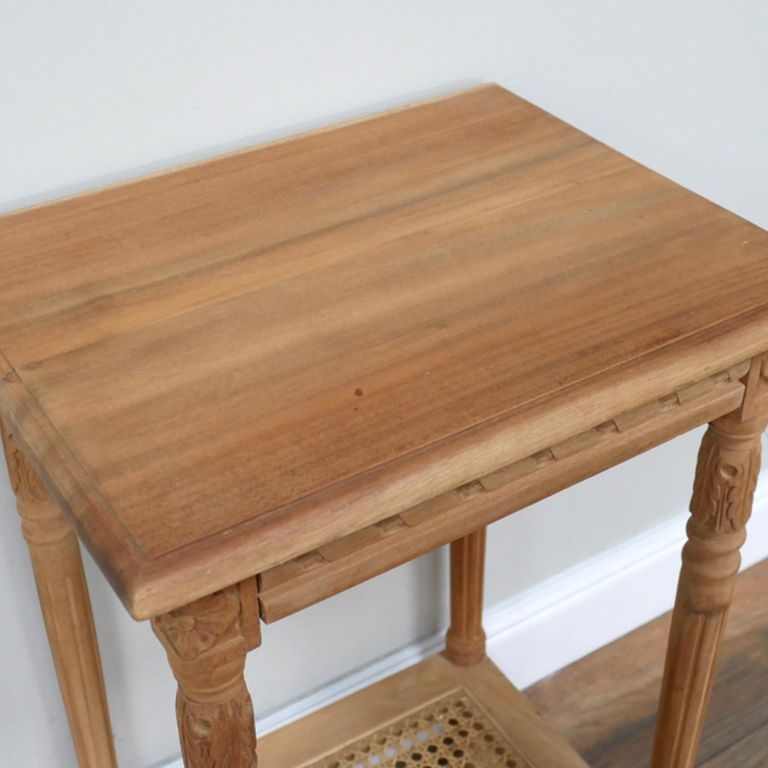 Side Table - 1 Drawer - Teak Wood