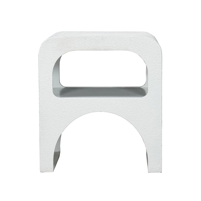 Geo White A Shape End Table