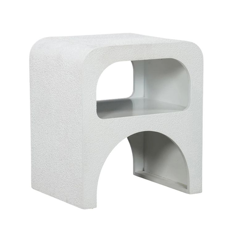 Geo White A Shape End Table