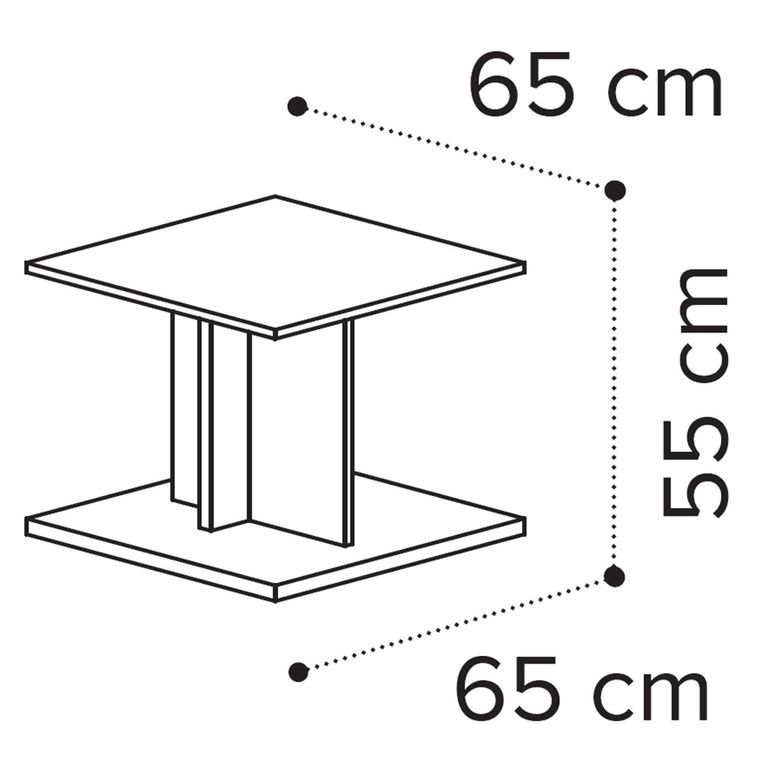 Volare Italian Square Side Table - Venetian Grey