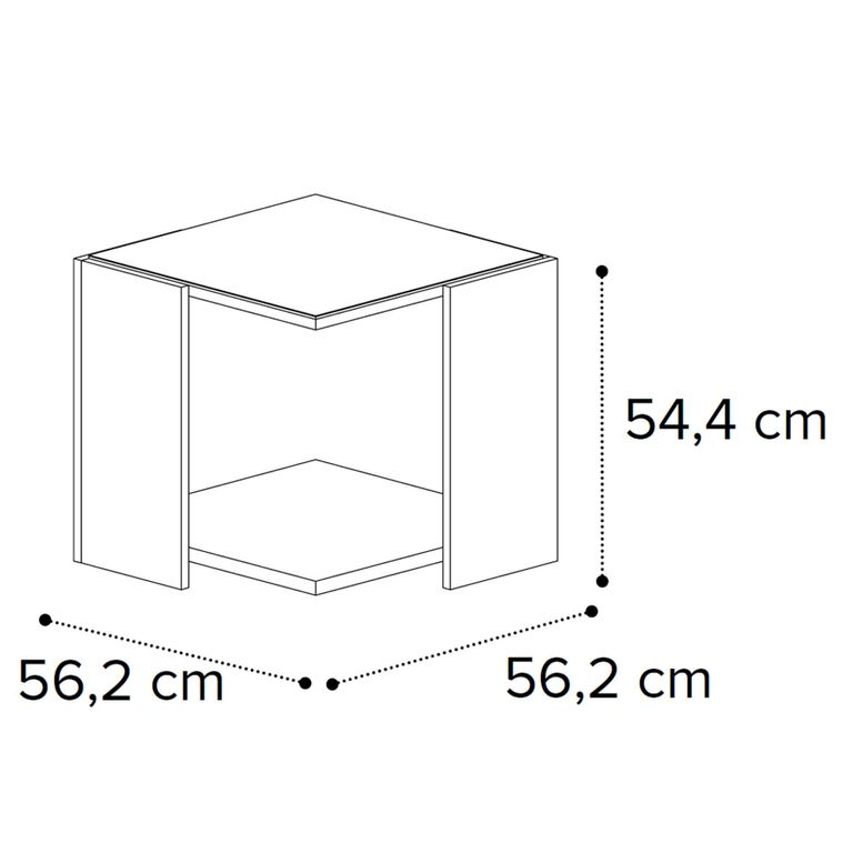Prestige Italian Square Side Table - Urban Velvet and Rich Tobacco