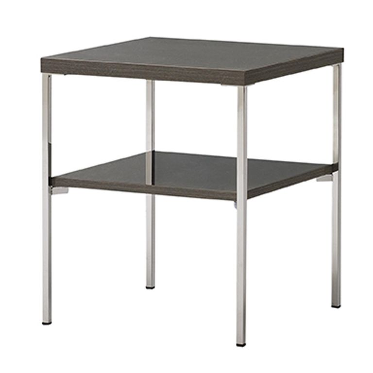 Platinum Italian Square Side Table - Silver Birch