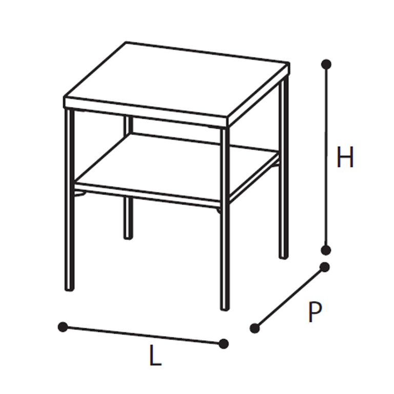 Platinum Italian Square Side Table - Silver Birch