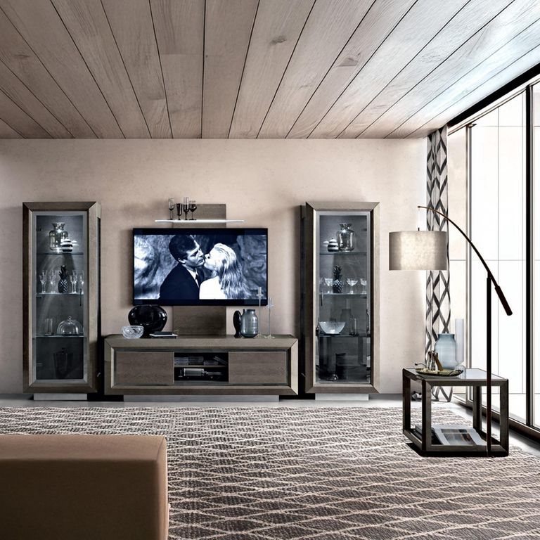 Elite Italian Square Side Table - Silver Birch