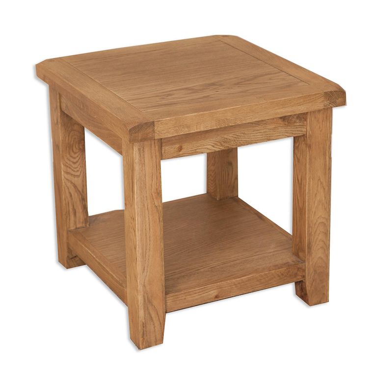 Melbourne Country Oak Lamp Table - Square - Rustic